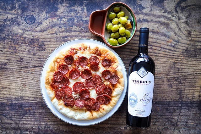 Pizza og vin