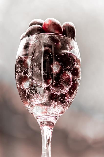 Økologisk vin i glas