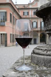 Barolo vin i rødvinsglas